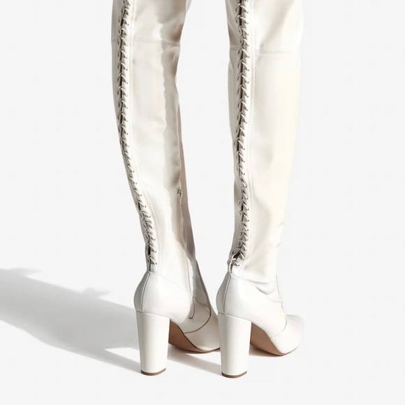 Tayson High Block Heel Boot, color: bone, size: 8.5, Lightly used - Picture 5 of 11